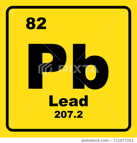 Lead or Plumbum element icon 111877261