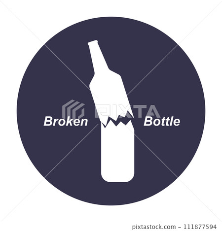 Broken bottle icon 111877594