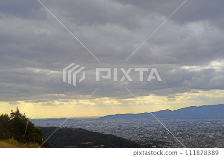 View from Mt. Daimonji in Kyoto-3 111878389