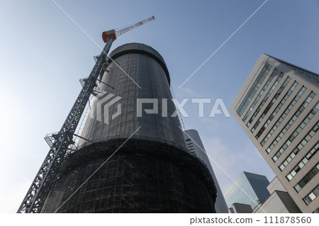 Osaka Maru Building under demolition work (Photo taken on February 11, 2024) 111878560