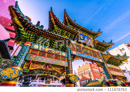 日本橫濱城市景觀二月。橫濱中華街、橫濱媽祖神社等景觀...走向希望的時代=8th 111878763