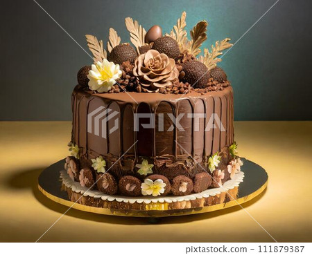 Tasty chocolate cake 111879387