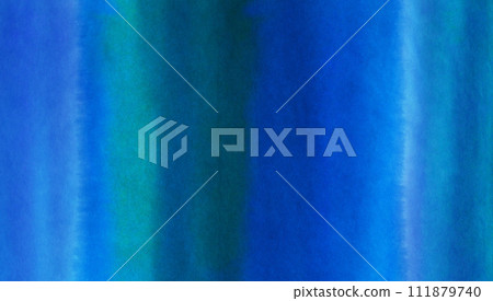 Dark blue gradation Japanese paper with beautiful watercolor bleeding 111879740