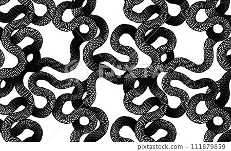 Snake pattern background material cartoon 111879859