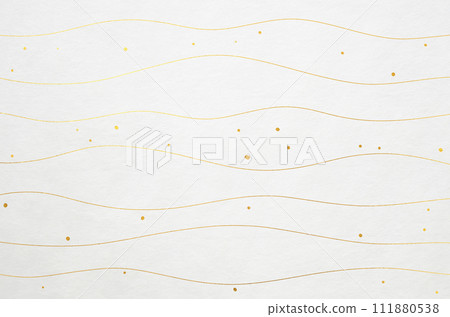 Japanese paper with golden wave pattern_luxurious Japanese style background 111880538