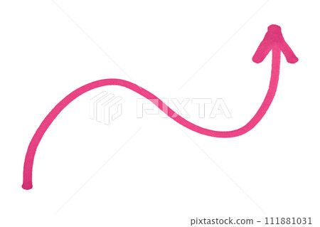 pink arrows isolated on white background 111881031