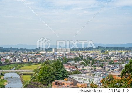 從秋田縣橫手市的橫手城遺址眺望橫手川地區 111881340