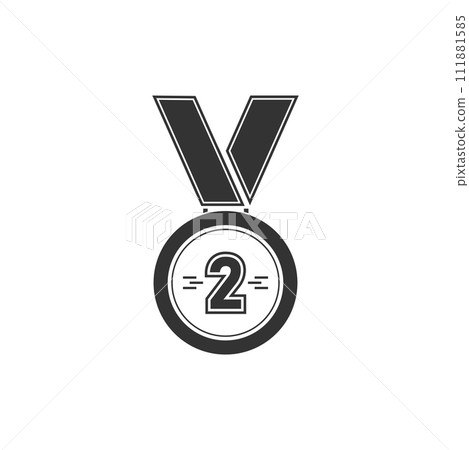 Medal icon flat Medal icon flat 111881585