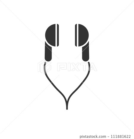 Vacuum headphones icon flat Vacuum headphones icon flat 111881622