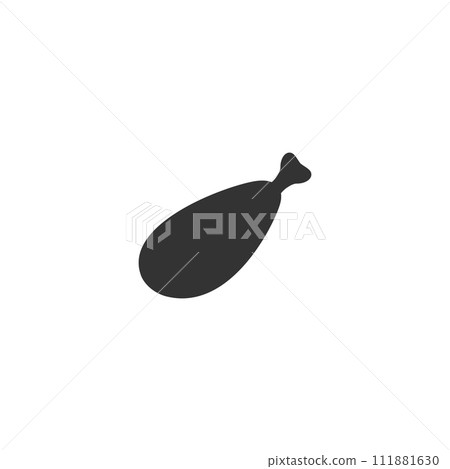 Meat leg icon flat Meat leg icon flat 111881630