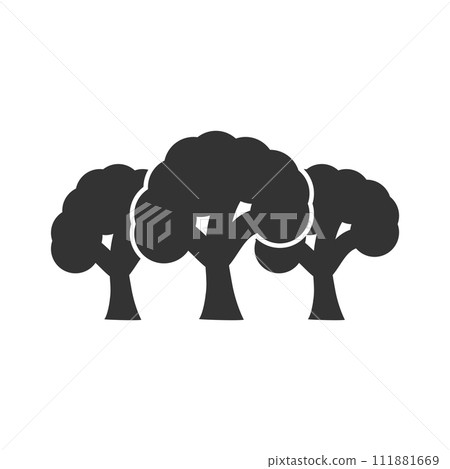 Forest icon flat 111881669