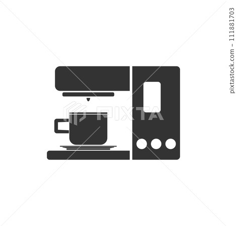 Coffee maker machine icon flat Coffee maker machine icon flat 111881703