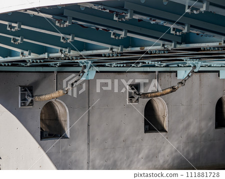 Bridge collapse prevention device installed at the bottom of the bridge (bridge collapse prevention structure) [buffer chain] 111881728