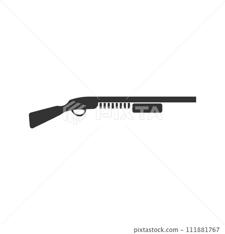 Shotgun icon flat Shotgun icon flat 111881767