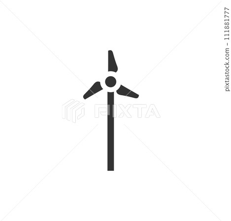 Windmill icon flat Windmill icon flat 111881777