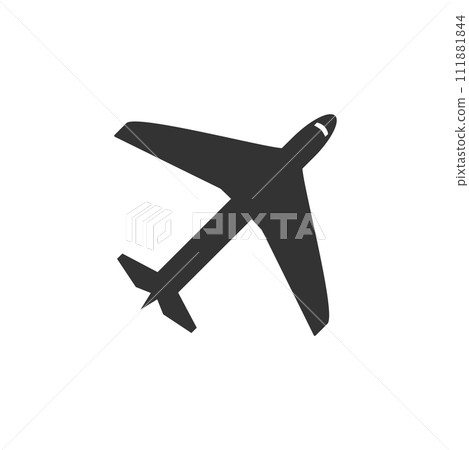 Airplane icon flat 111881844