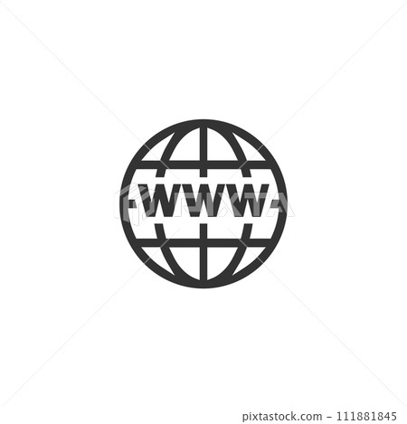 World Wide Web icon flat World Wide Web icon flat 111881845
