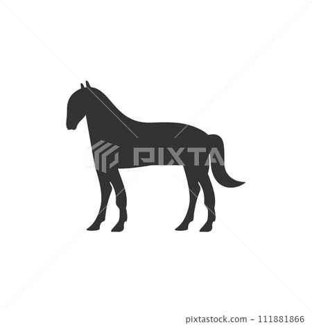Horse icon flat 111881866