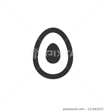 Avocado icon flat Avocado icon flat 111881872