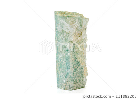 Macro tourmaline mineral stone on white background Macro tourmaline mineral stone on white background 111882205