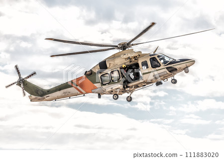Helicopter of search and rescue service in action Helicopter of search and rescue service in action 111883020
