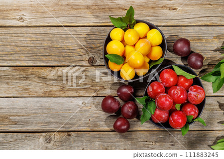 Colorful plums 111883245
