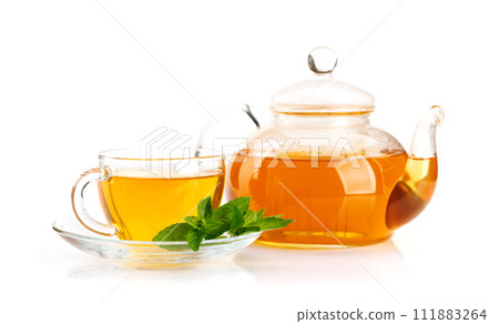 Soothing herbal tea blend with mint Soothing herbal tea blend with mint 111883264