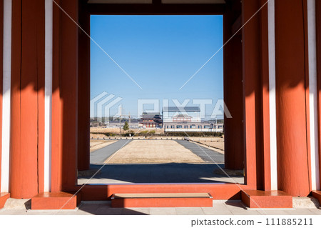 [近鐵奈良線] 從朱雀門看到的快速特快 111885211