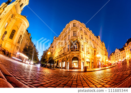 Nighttime at Old Town Square. Prague, Czech Republic 111885344