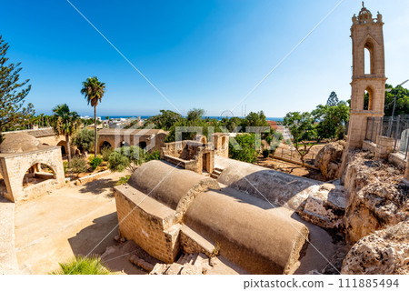 The courtyard of Ayia Napa Monastery. Ayia Napa, Cyprus The courtyard of Ayia Napa Monastery. Ayia Napa, Cyprus 111885494