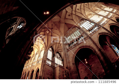 Main nave of St Vitus's Cathedral. Prague, Czech Republic Main nave of St Vitus's Cathedral. Prague, Czech Republic 111885496