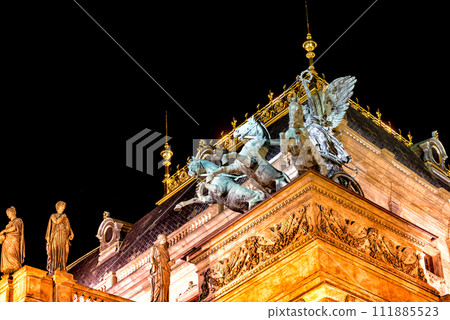 Roof decorations of National Theatre. Prague, Czech Republic 111885523
