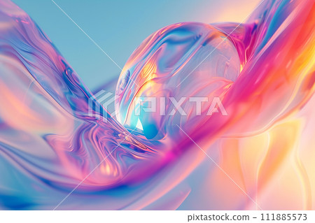 AI-generated content. Abstract Minimalistic Fluid Gradient Background. Advertising, Night Club Poster, Festival. 111885573