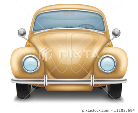 vintage car old retro obsolete transport vehicle vector illustration 111885694