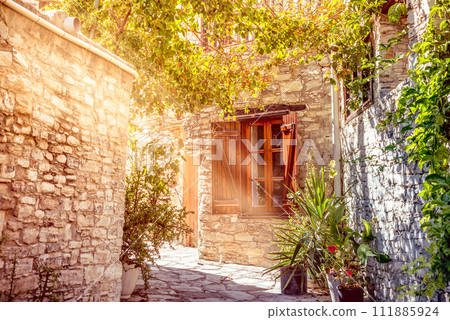 Sunlight shining through the window. Kato Lefkara village. Larnaca District, Cyprus 111885924