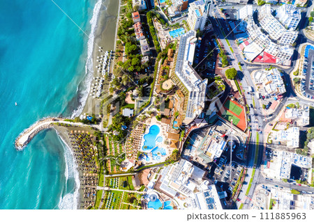 Aerial drone view of Limassol cityscape. Cyprus 111885963