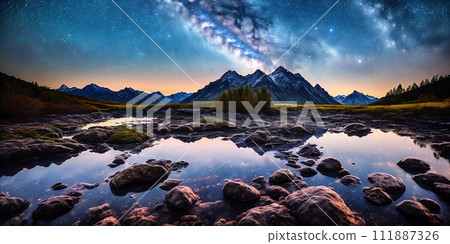 Awe-inspiring night skies, including stars, the Milky Way, celestial events like meteor showers 111887326