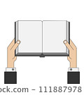 Hands Holding Book 111887978