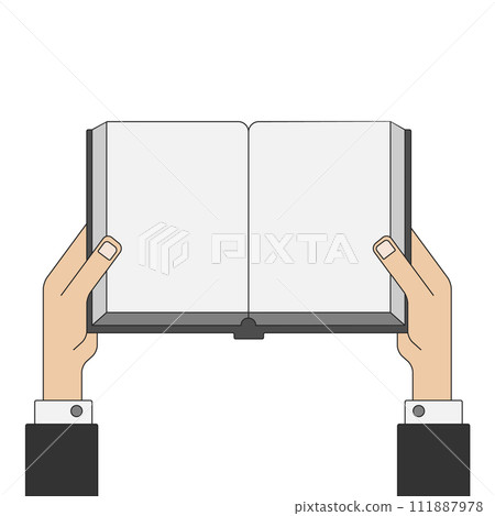 Hands Holding Book Hands Holding Book 111887978