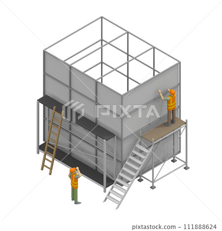 constructive harmony. A glimpse of modern architectural technology 111888624