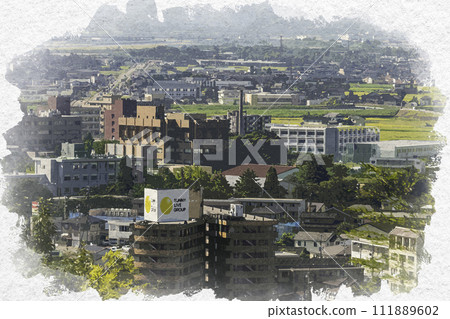 水彩畫風格 富山市 富山大學五福校區地區 富山縣 富山市 111889602