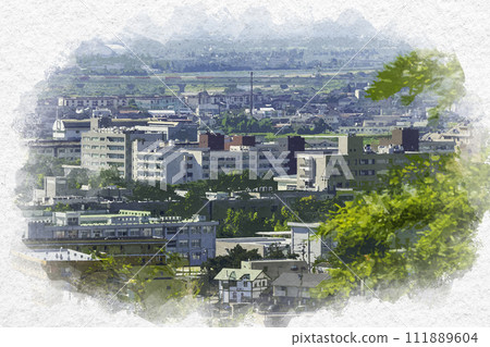 水彩畫風格 富山市 富山大學五福校區地區 富山縣 富山市 111889604