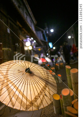 A collaboration of bamboo lanterns and Japanese umbrella lights Yamaga Toro Roman 2024 A collaboration of bamboo lanterns and Japanese umbrella lights Yamaga Toro Roman 2024 111891245