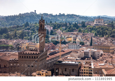 Panoramic view of Florence and the Palazzo Vecchio Panoramic view of Florence and the Palazzo Vecchio 111891995
