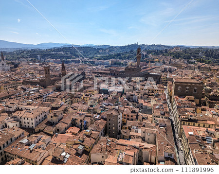 Panoramic view of Florence and the Palazzo Vecchio Panoramic view of Florence and the Palazzo Vecchio 111891996