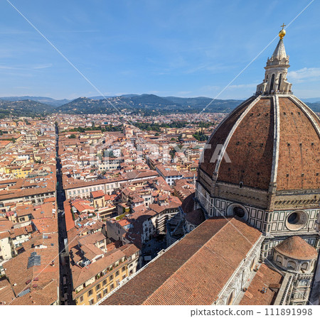 The giant cupola of the cathedral Santa Maria del Fiore in Florence The giant cupola of the cathedral Santa Maria del Fiore in Florence 111891998