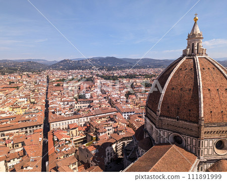 The giant cupola of the cathedral Santa Maria del Fiore in Florence The giant cupola of the cathedral Santa Maria del Fiore in Florence 111891999