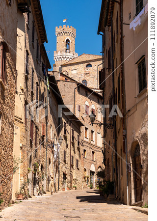 Via Porta all Arco in the historic center of Volterra, Italy Via Porta all Arco in the historic center of Volterra, Italy 111892079