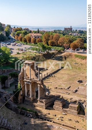 The ancient Roman theatre in the Tuscan city of Volterra 111892085