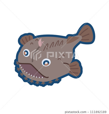 可愛的安康魚插圖 可愛的安康魚插圖 111892189